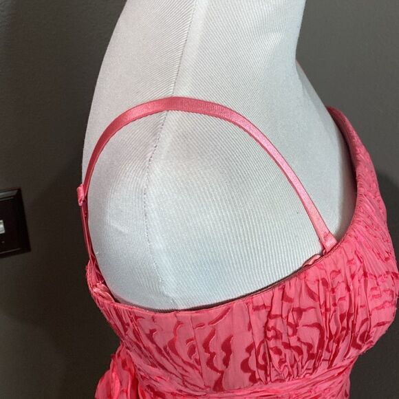 BCBGMAXAZRIA CAMELIA ROSE SILK STRAPLESS COCKTAILS DRESS - Picture 7 of 13